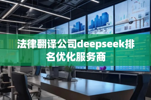 法律翻譯公司deepseek排名優(yōu)化服務(wù)商